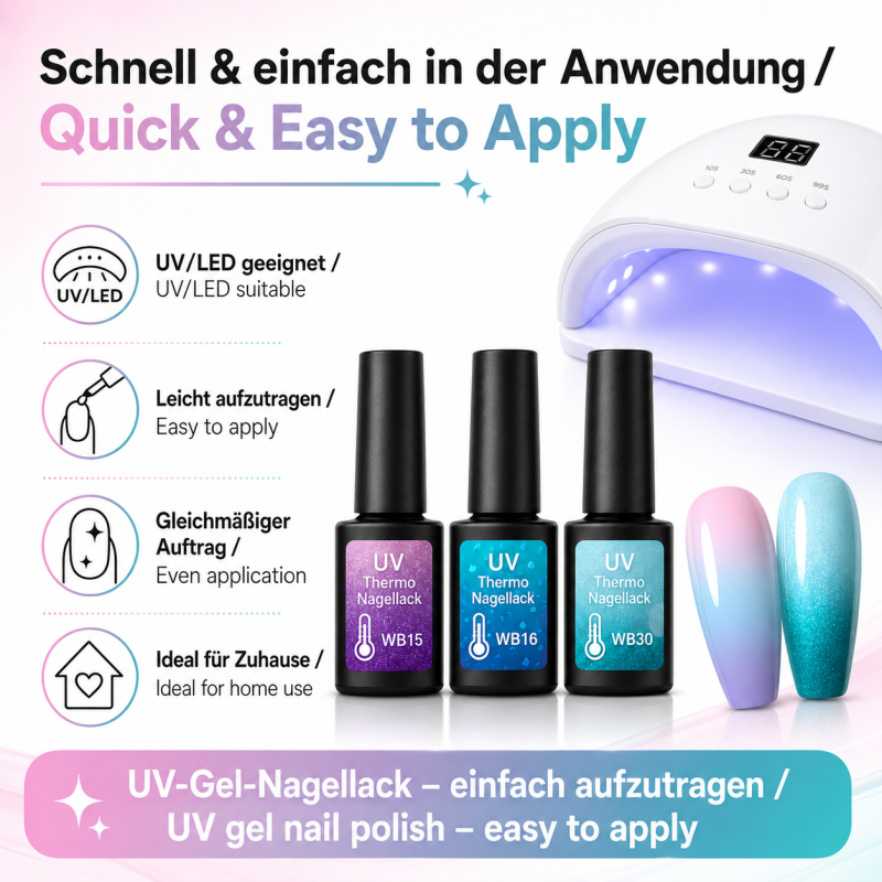 6 pièces UV Thermo Gel Cool Magic Coffret